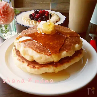 ヨーグルト+豆腐で!ふわふわモチモチのパンケーキ